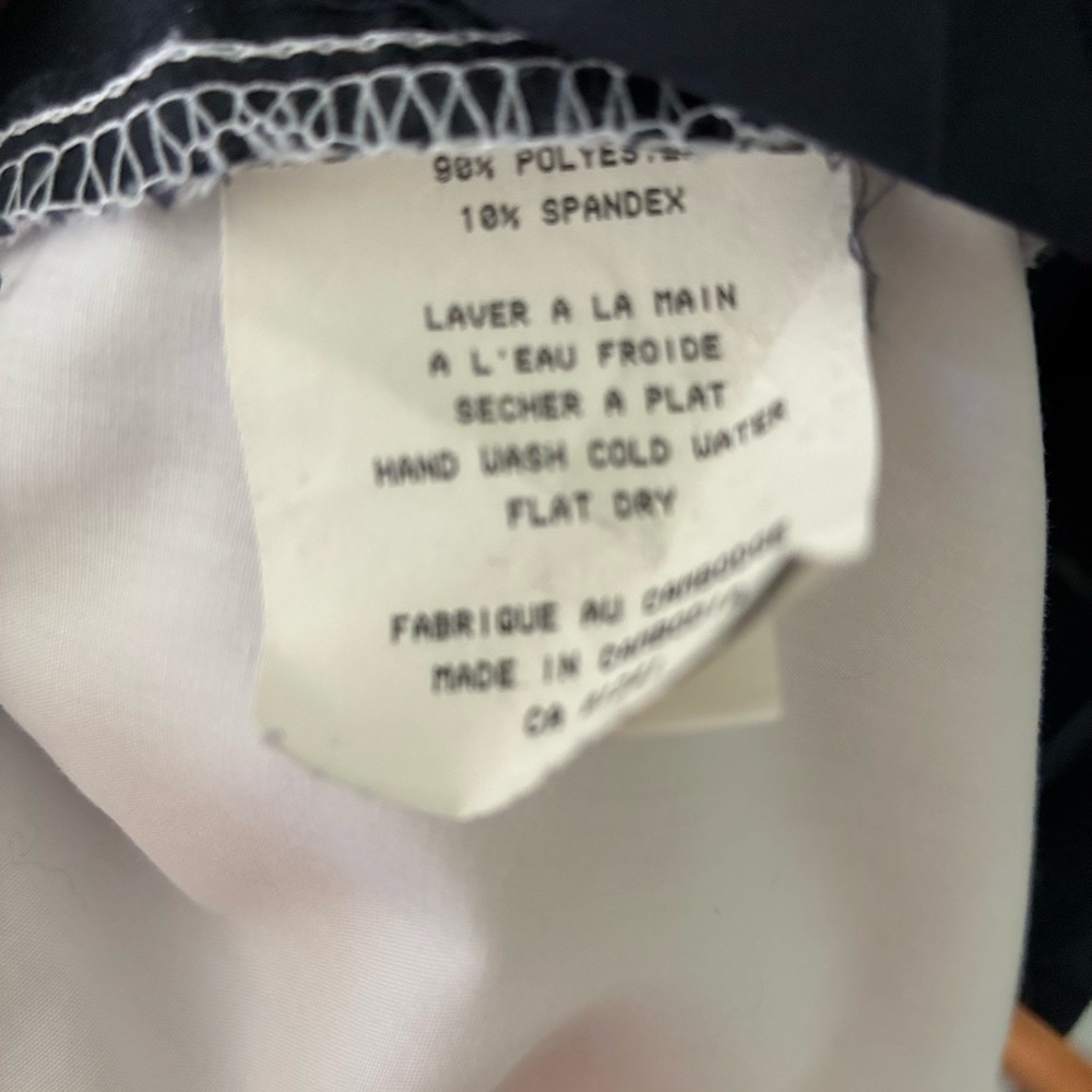 Simons Icone White Pleated Navy Oversize Shirt Dress - Size M - Picture 8 of 11
